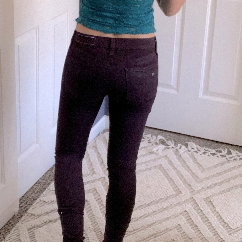 Rag & Bone Skinny Burgundy Jeans Sz 25